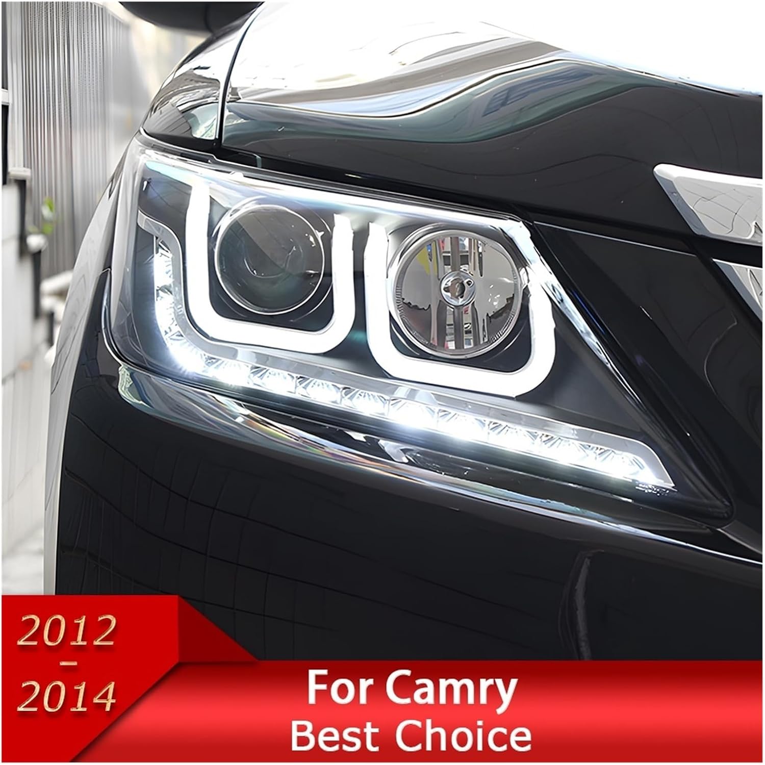 Car Lights Compatible With Camry 2012-2014 LED Auto Headlights Assembly Upgrade Bifocal Lens Blink Signal Lamp Tool Accessories