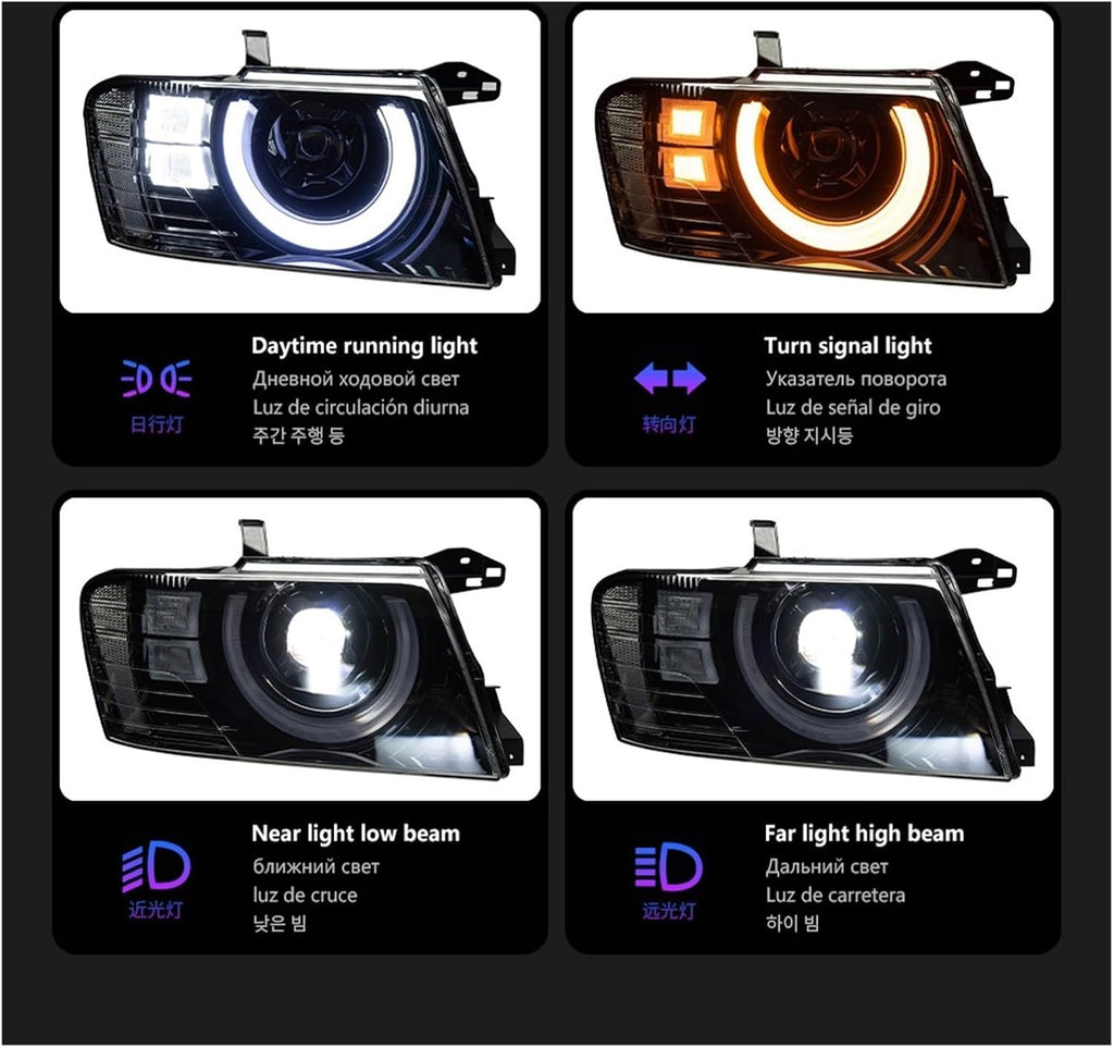 Car Lights Compatible With Pajero V73 V75 V77 Montero Shogun 2004-2014 LED Auto Headlight Assembly Upgrade Defender Design Accessories