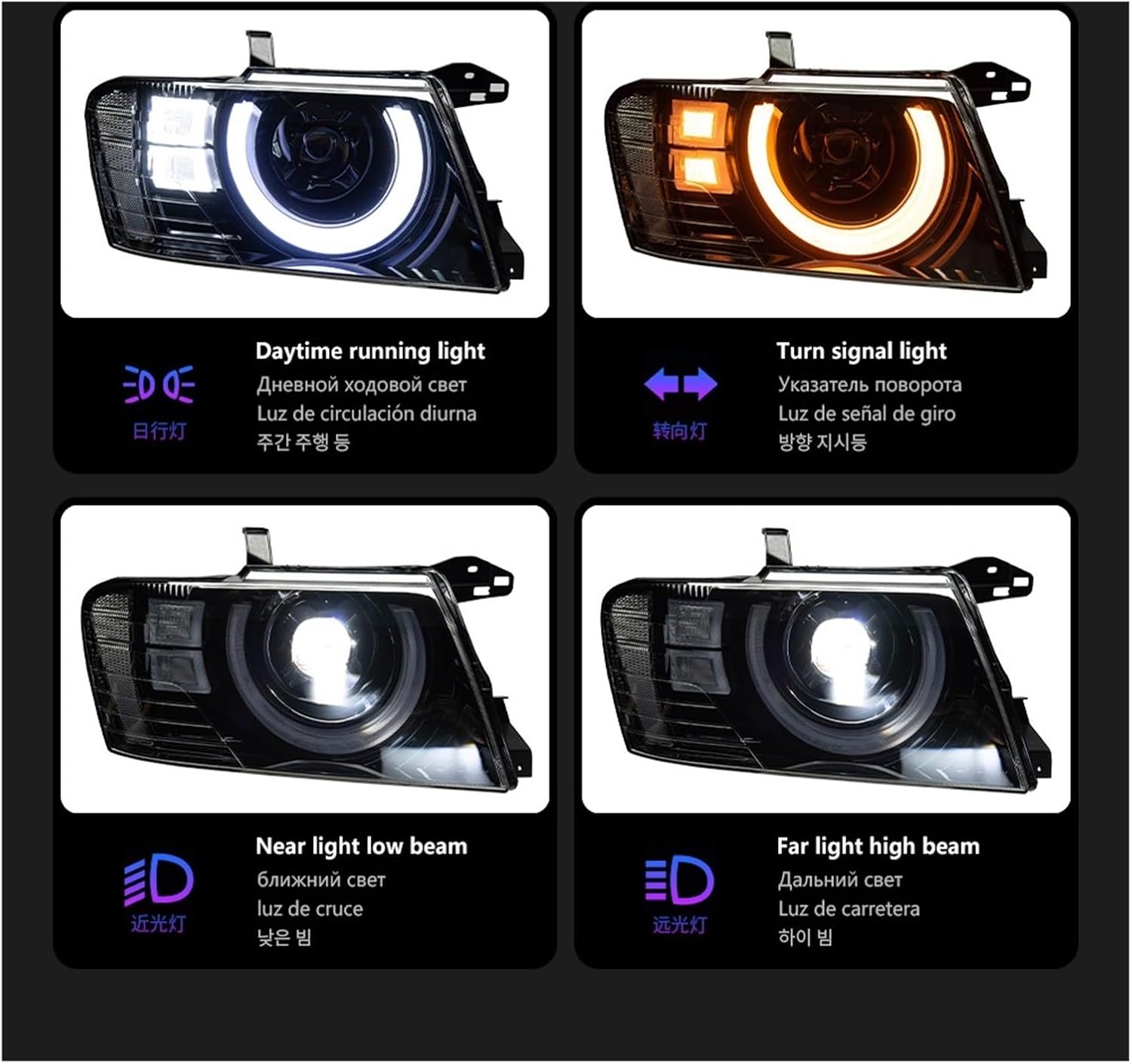 Car Lights Compatible With Pajero V73 V75 V77 Montero Shogun 2004-2014 LED Auto Headlight Assembly Upgrade Defender Design Accessories