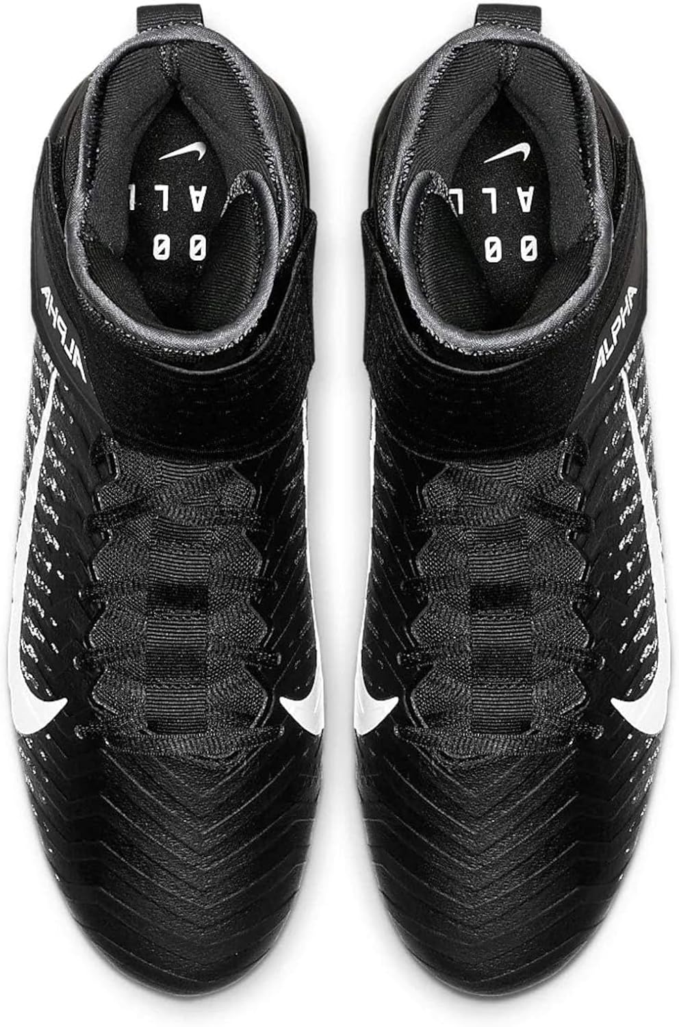 Nike Men's Alpha Menace Pro 2 D Football Cleats - Black/White,7M US