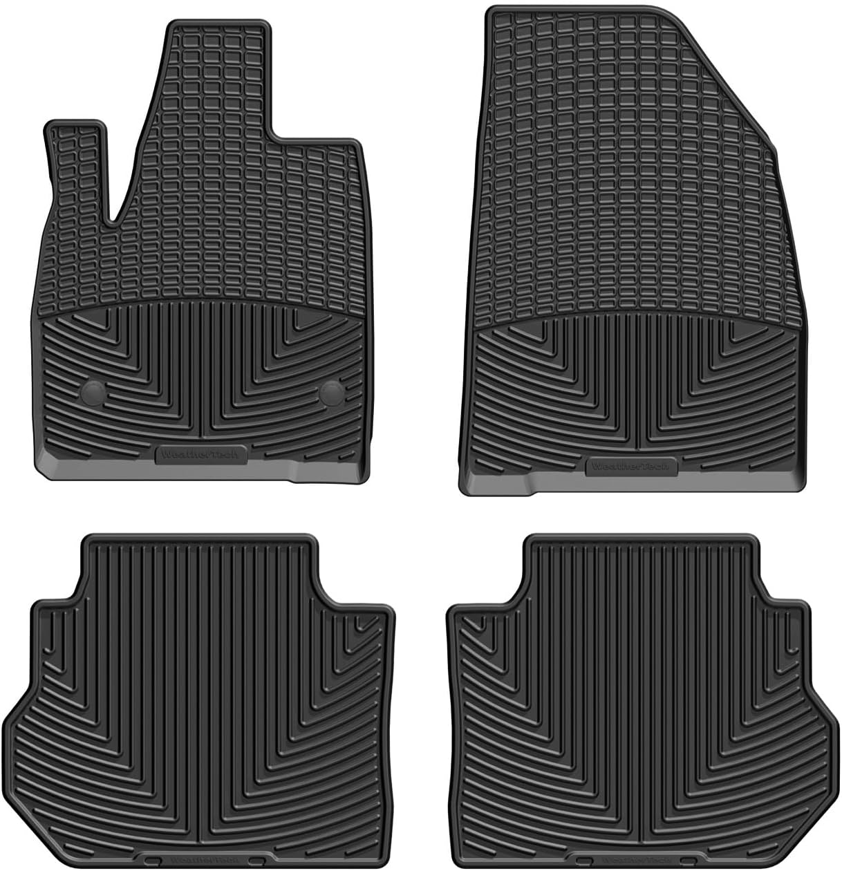 WeatherTech All-Weather Floor Mats for Chevrolet Blazer, Acadia, XT6-1st & 2nd Row (W418-W535), Black