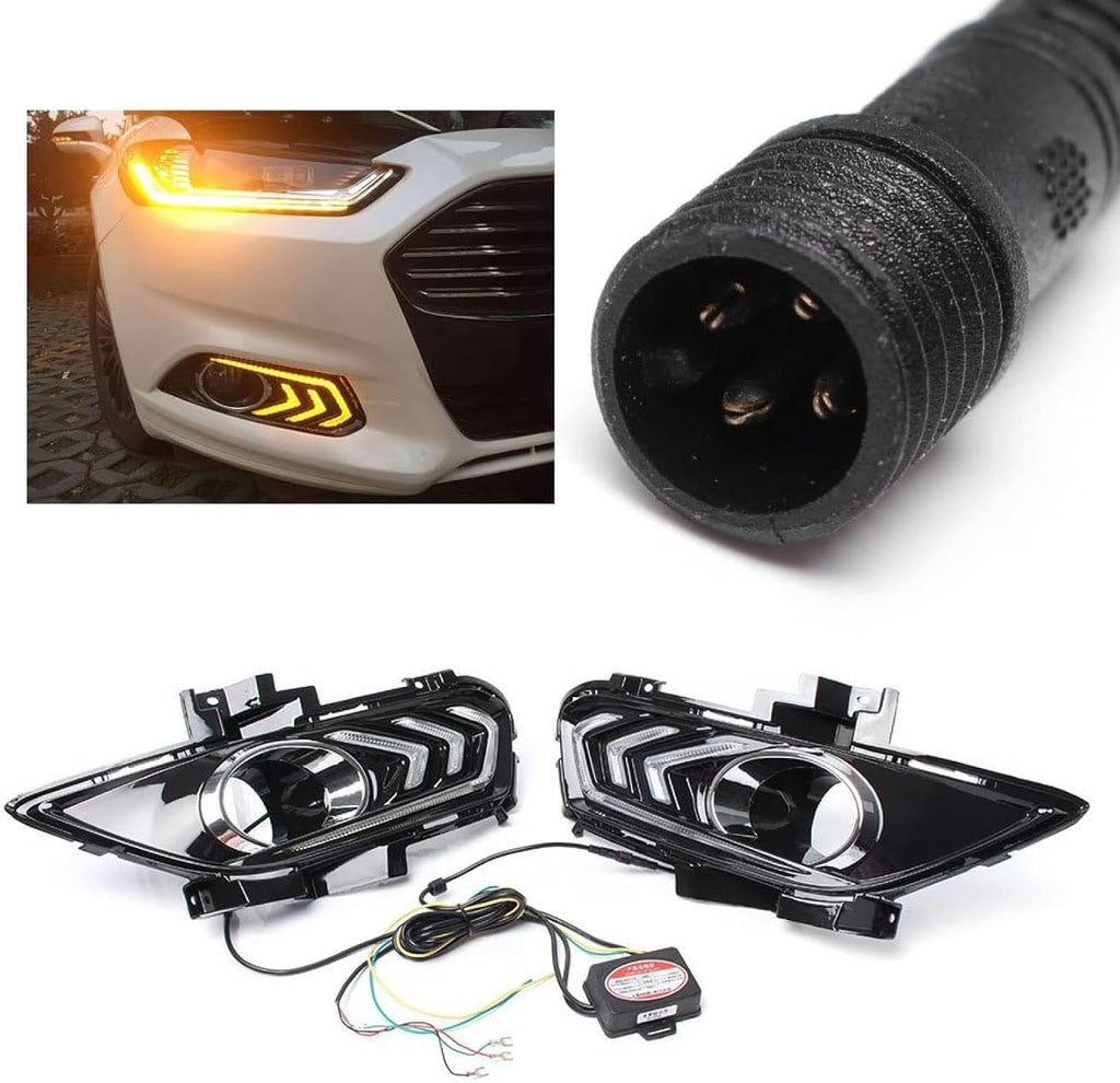 Fog Lights DRL Fog Light Daytime Running For Work Light Driving Lamp For Fusion For Mondeo 2013-2015 Pair Car Indicators Replacement Kit