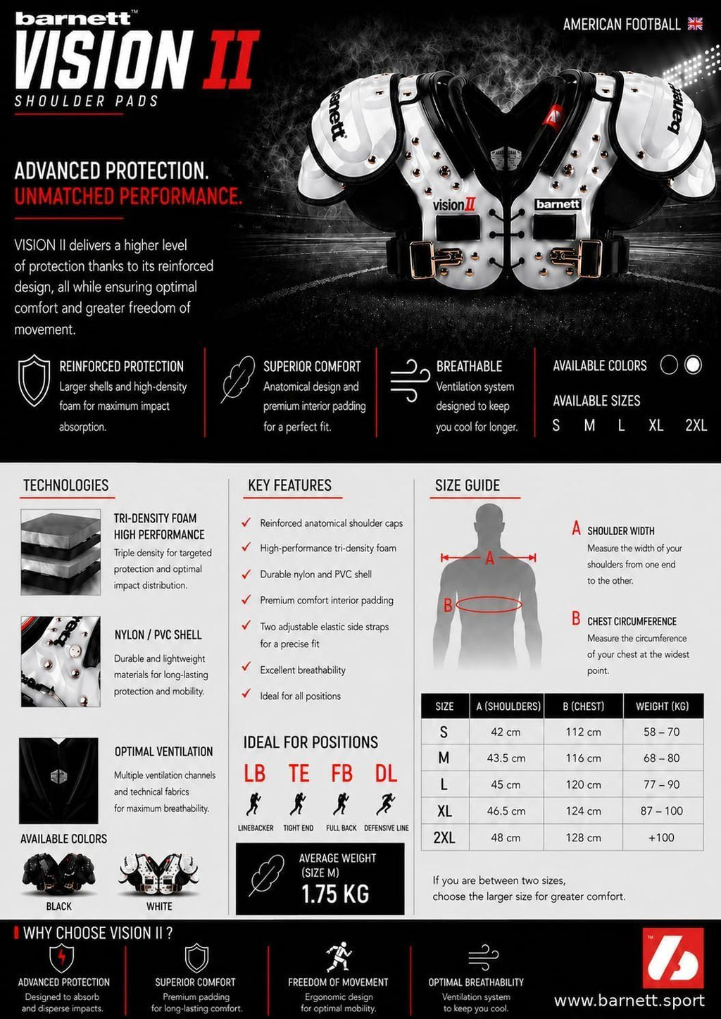 Football Shoulder Pad Vision II by barnettuk