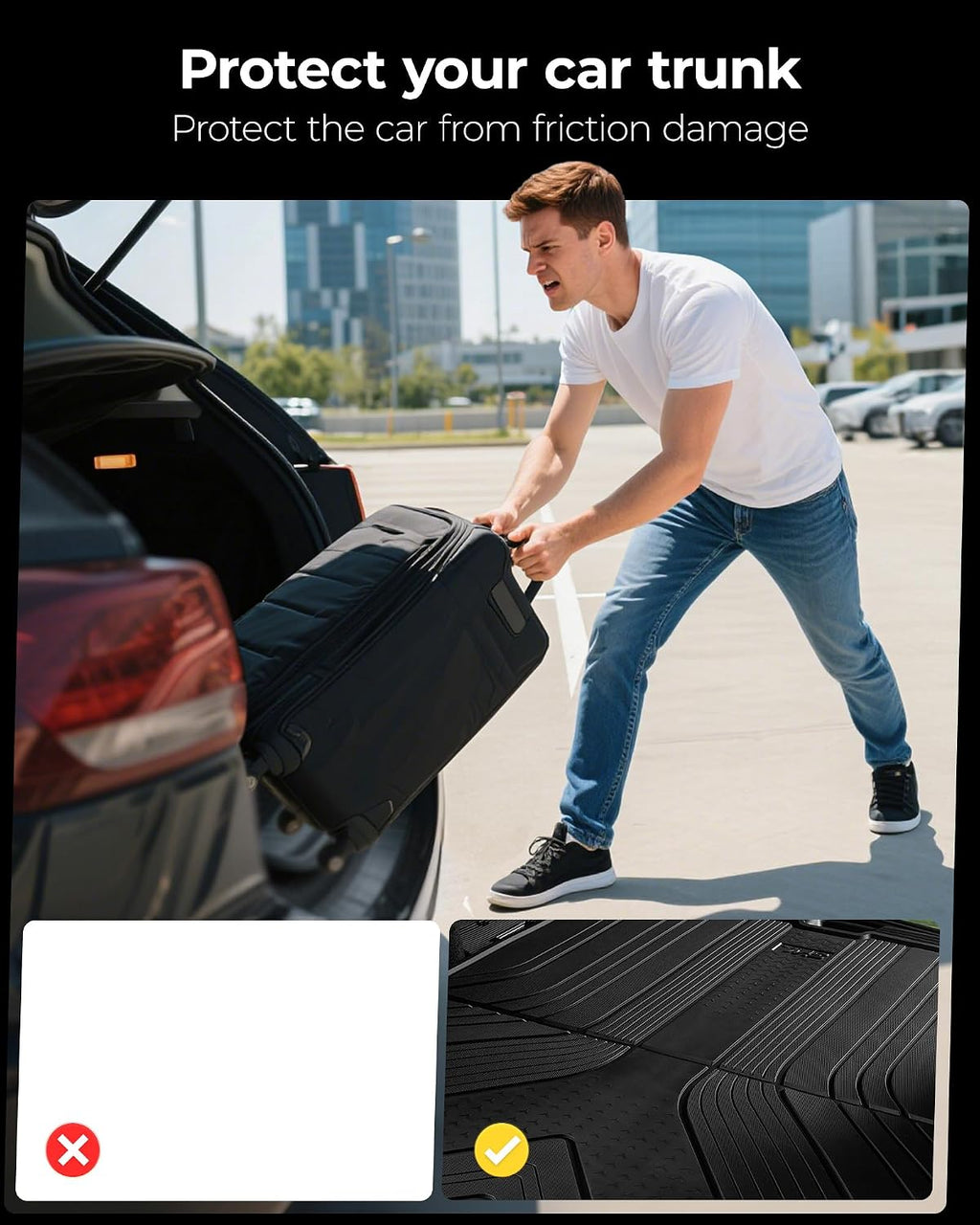 3W Backrest Liner & Cargo Liner for Nissan Pathfinder 2022-2026 (7&8 Seats), Cargo Liner Trunk Mat TPE All Weather Back Seat Cover Protector Pathfinder Accessories