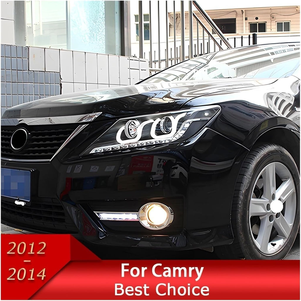 Car Lights Compatible With Camry 2012-2014 LED Auto Headlights Assembly Upgrade Bifocal Lens Blink Signal Lamp Tool Accessories