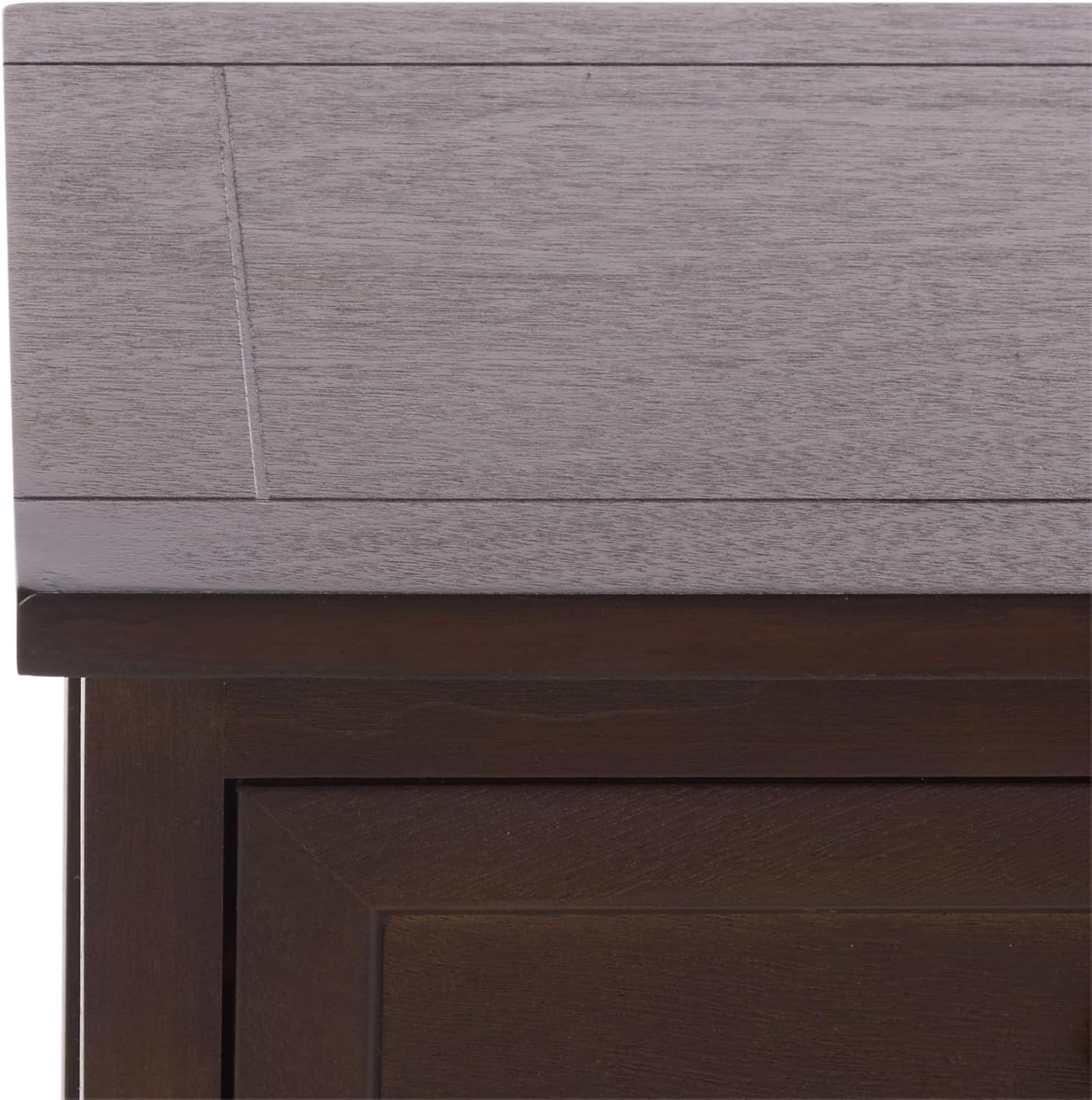 SAFAVIEH Furniture - Carrie 3-Shelf Side Table - Dark Chocolate - Solid Wood - Farmhouse Tiered Design - Ideal for Living Room, Entryway, Home Office, 16'W x 13'D x 26'H - Fully Assembled (AMH5700H)