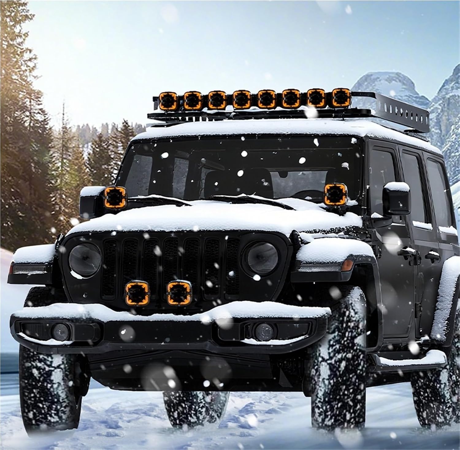 For Offroad 4x4 ATV Car Latest Led Work Light Bar With Cover 12v Fog Lamp Bright Spotlight Motorcycle Driving Lights(B with wire)