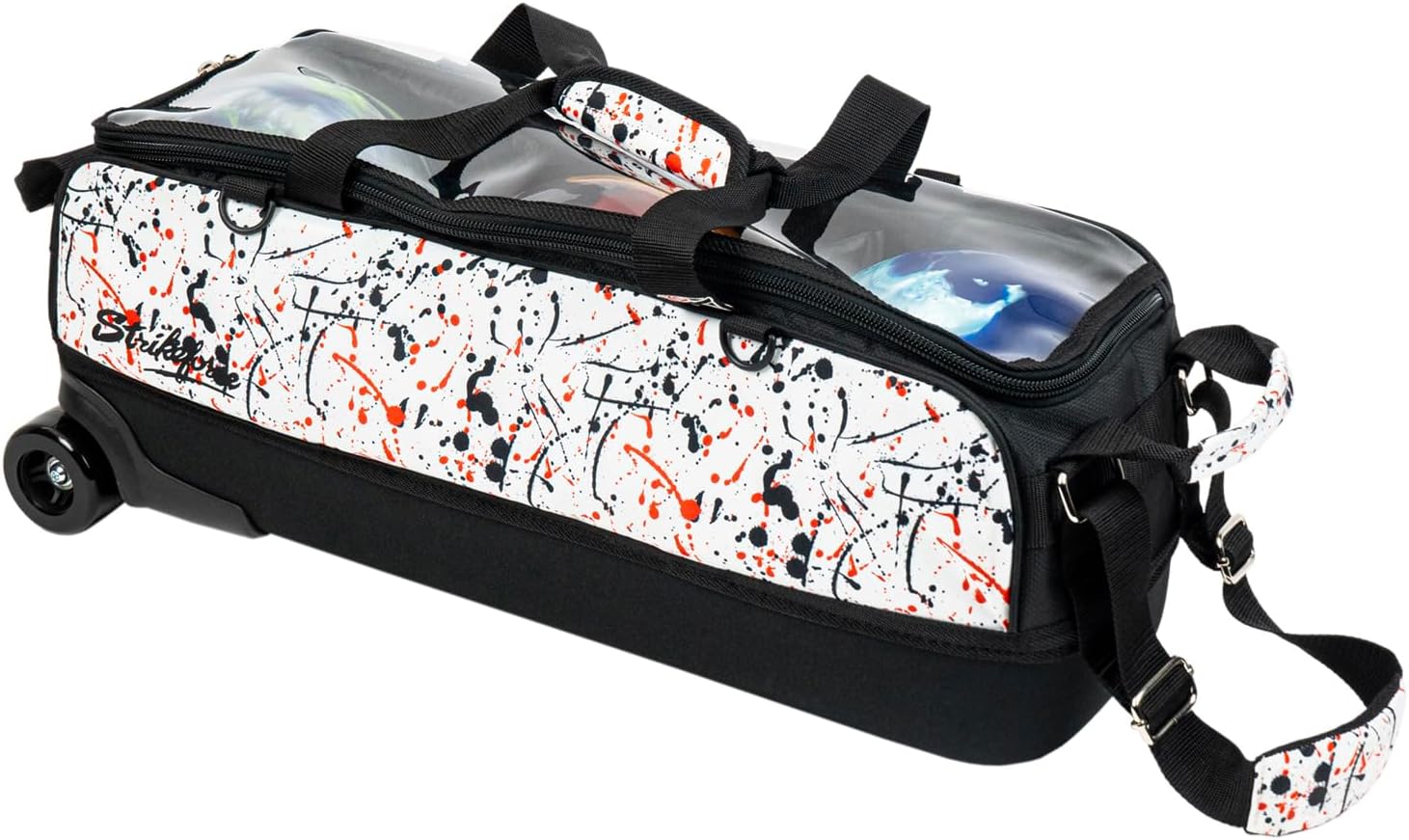KR Strikeforce Fast Slim Triple Tote Bowling Bags with Wheels - Fits 3 Bowling Balls - Lightweight and Designed for Airline Travels