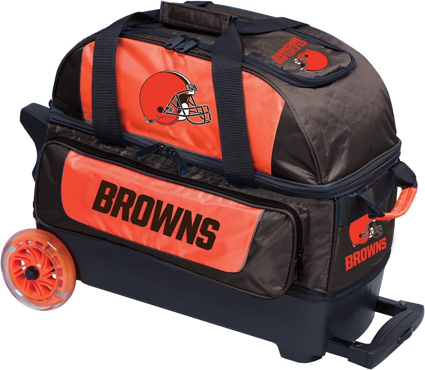 Strikeforce Bowling NFL Two Ball Bowling Roller Bag with Ball, Shoe and Accessory Pockets