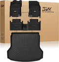 3W Floor Mats & Cargo Liner for Nissan Rogue 2014-2020 All Weather TPE Full Set Nissan Rogue Accessories Custom Fit Car Mats with Trunk Mat (NOT for Sports)