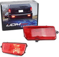 iJDMTOY Complete LED Rear Fog Light Kit Compatible With Jeep 2005-2010 Grand Cherokee WK1, Includes Brilliant Red LED Bulbs, Red Lens Foglamp Assemblies & Wiring Harness