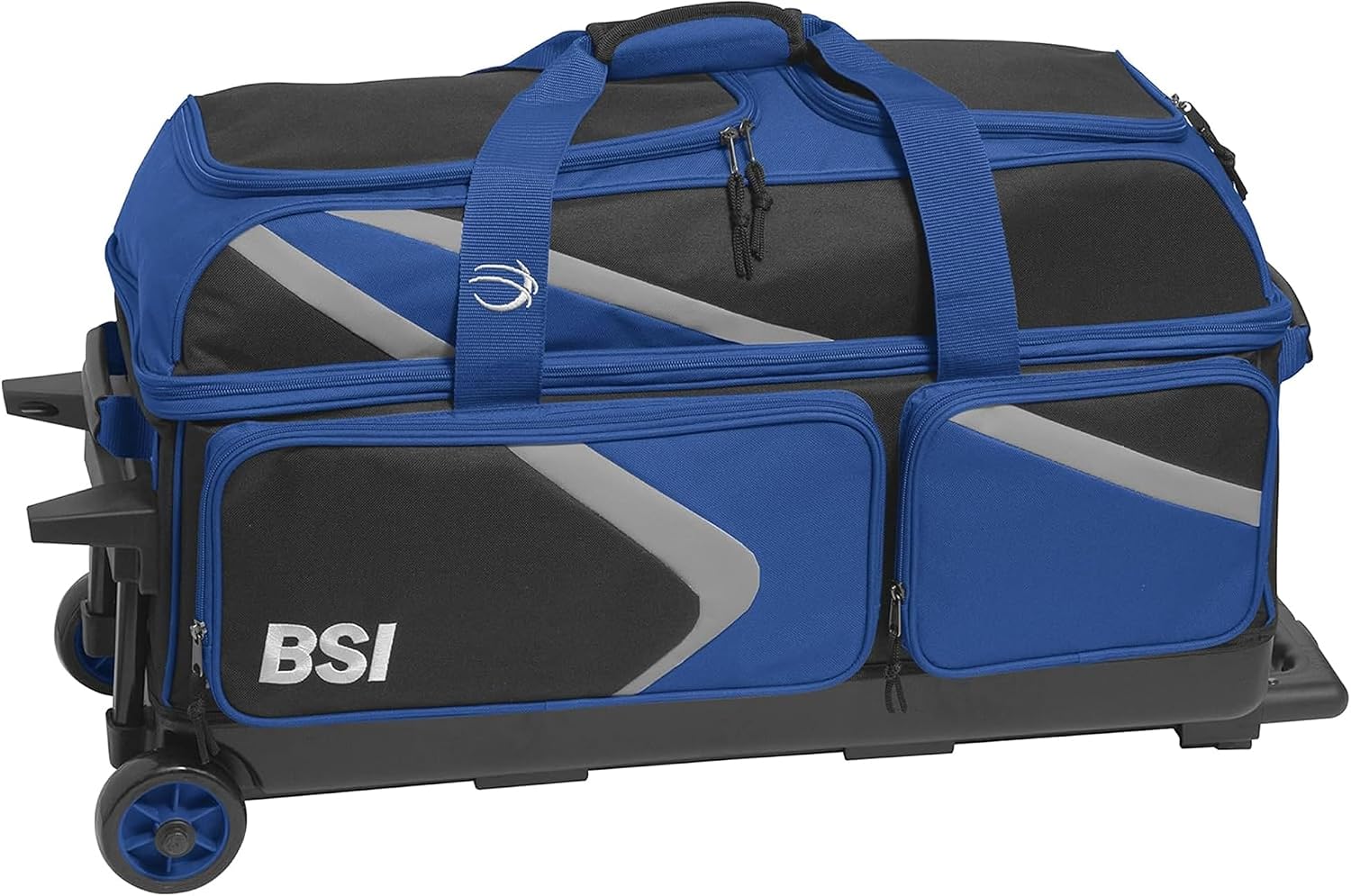 BSI Dash Roller Bowling Bag with Smooth Rolling Wheels, Padded Ball Compartment, Retractable Locking Handle, & Shoe Pocket