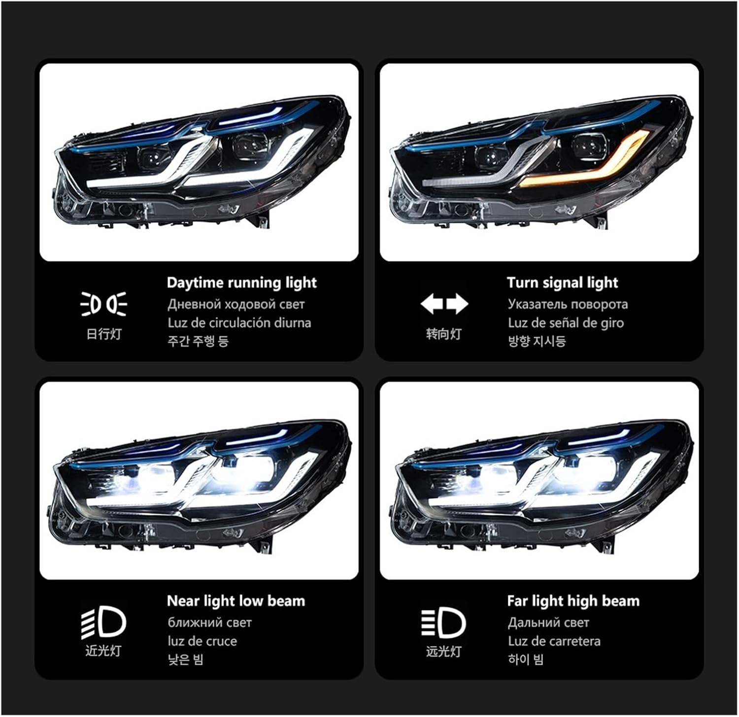 Car Lights Compatible With BMW F07 5GT LED Auto Headlight Assembly Upgrade M5 Competition Dynamic Signal Front Lamp Tool Accessories