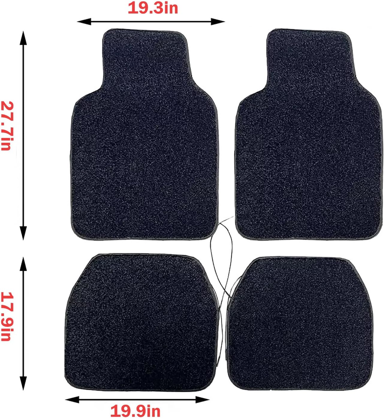 Luxury Starlight LED Car Floor Mats, 4pcs Starry Star Light Floor Mats Washable Fiber Optic Lights APP/Remote Control Music Mode Sound Activated Interior Lights for Cars, SUVs, Trucks