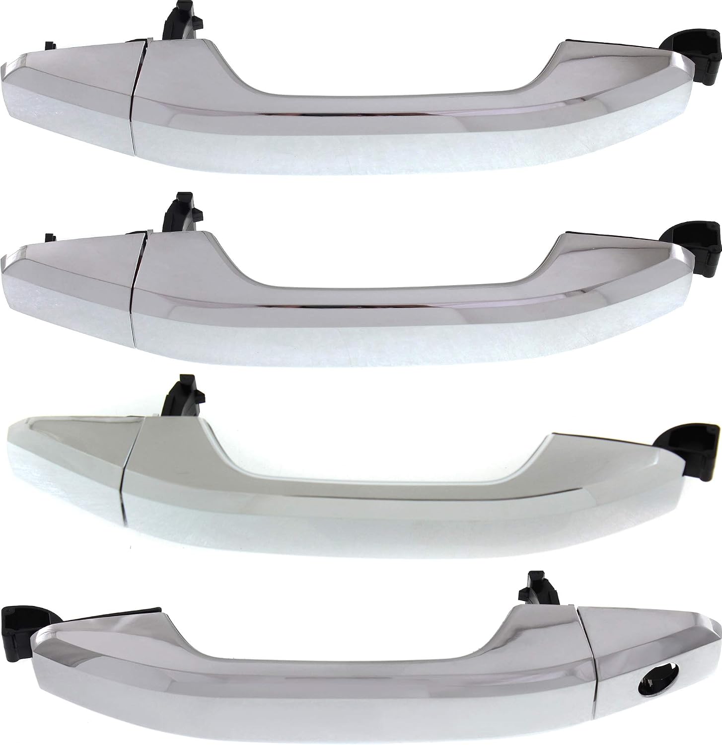 Garage-Pro Exterior Door Handle SET Compatible with GMC Sierra 1500 2014-2018, Sierra 2500 HD 2015-2018, Sierra 3500 HD, Chevrolet Silverado 1500 Chrome Plastic