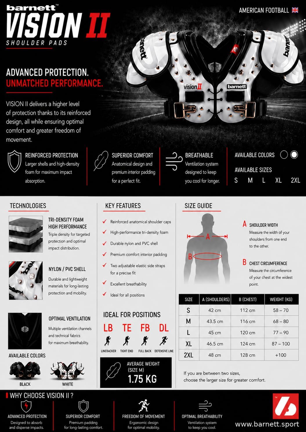 Football Shoulder Pad Vision II by barnettuk
