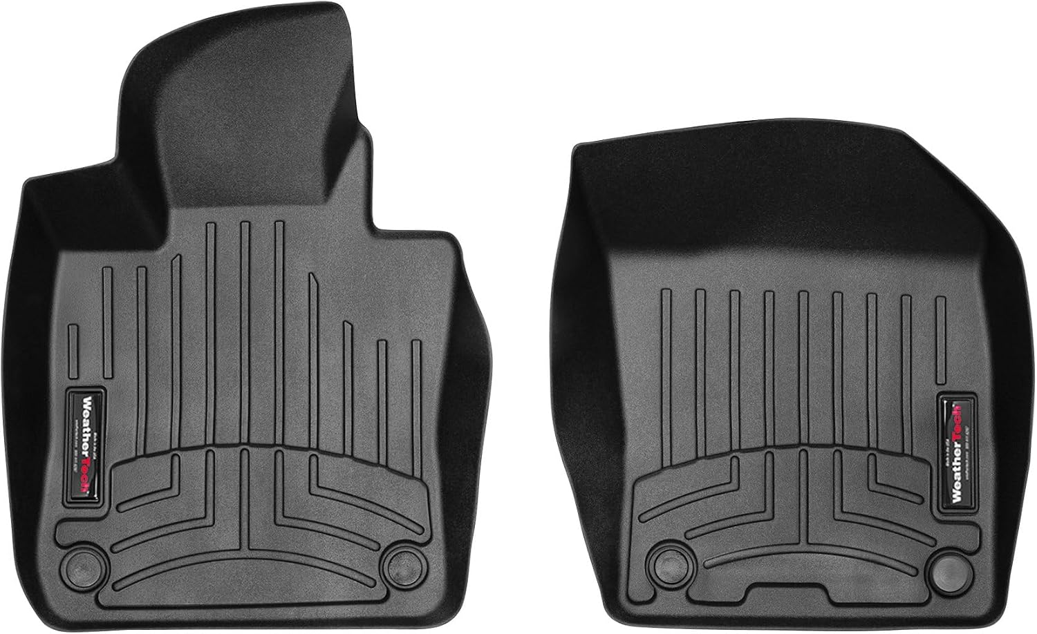 WeatherTech Custom Fit FloorLiners for Volvo S60, V60, V60 Recharge - 1st Row (4415251), Black