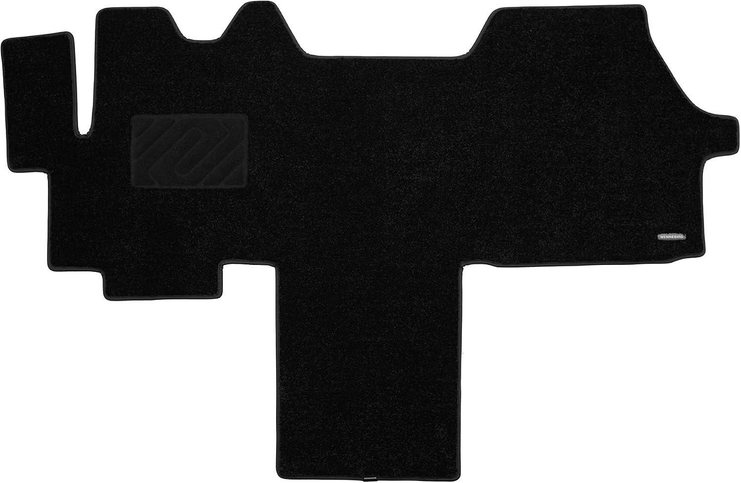 WENNEBIRD Superior Carpet Front Row Floor Mat for 2014-2026 Ram ProMaster (Not for EV & City Models), 0.6-Inch Ultra-Thick, Noise-Reducing, All-Weather Waterproof Anti-Slip – 1-Pc (Black)