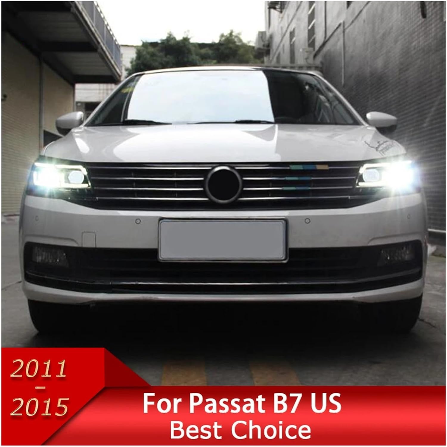 Car Lights Compatible With Passat B7 US Version 2011-2015 LED Auto Headlight Assembly Upgrade Bifocal Lens Dynamic Signal Lamp Accessories