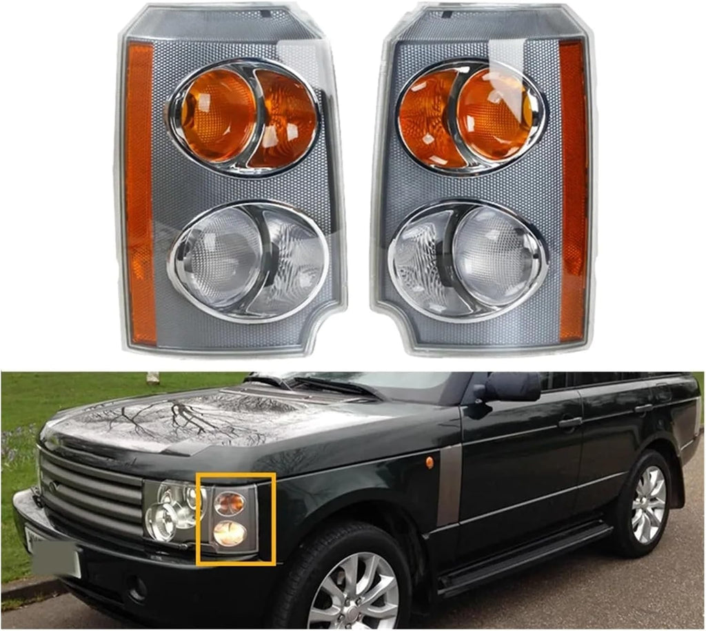 Car Left Corner Light Side Turn Signal Lamp Compatible with Land Rover Range Rover L322 2003-2005 Front Headlight Indicator Light