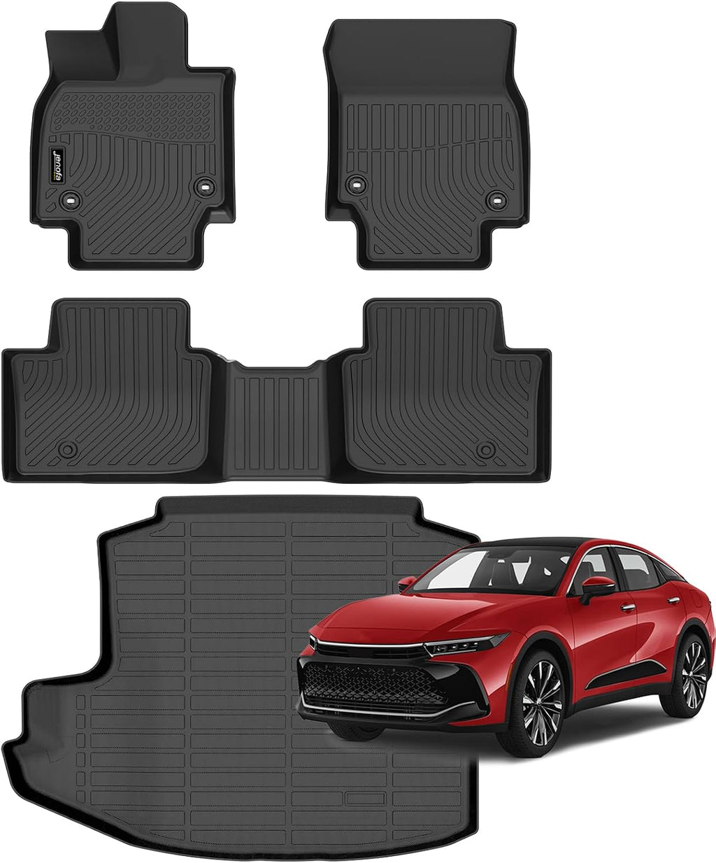 Jenofa-Floor Mats for Toyota Crown 2023-2026 Cargo Mat Car Mats for Crown All Weather Floor Liner Custom Fit Automotive Full Set Accessories