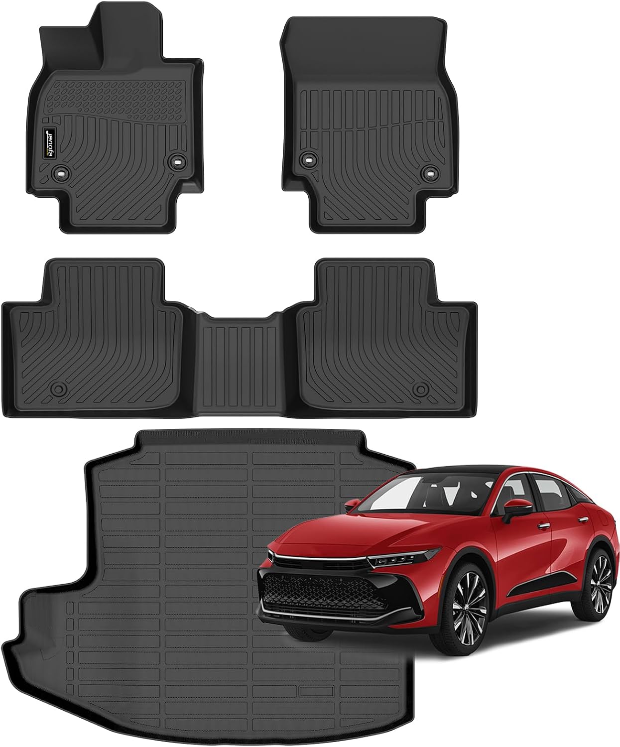 Jenofa-Floor Mats for Toyota Crown 2023-2026 Cargo Mat Car Mats for Crown All Weather Floor Liner Custom Fit Automotive Full Set Accessories