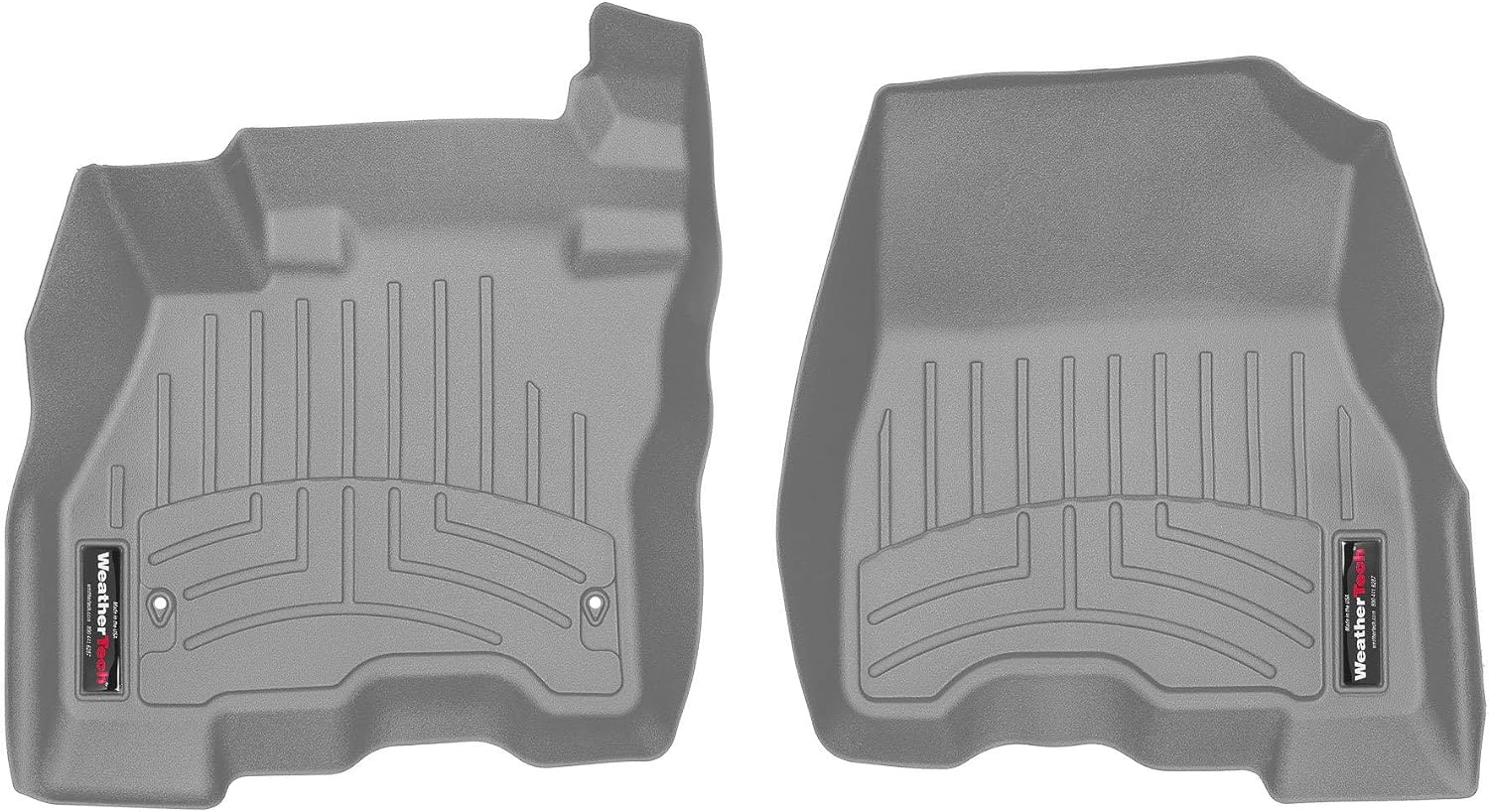 WeatherTech Custom Fit FloorLiners for Nissan Leaf - 1st Row (4615401), Grey