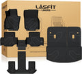 LASFIT Floor Mats & Backrest Mats & Cargo Mats for Mazda CX-90/CX-90 PHEV 2026 2025 2024 7 Seats (Only Fit 3rd Row 60/40 Split-Bench Seats) All Weather TPE Custom Fit Car Liners for CX-90/CX-90 PHEV