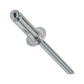 Pop Rivets 1/8' x 5/8' Aluminum Body Steel Mandrel Dome Head Blind Qty 1000 Durable Fasteners for Construction Automotive Repair Machinery Assembly Improvement Projects