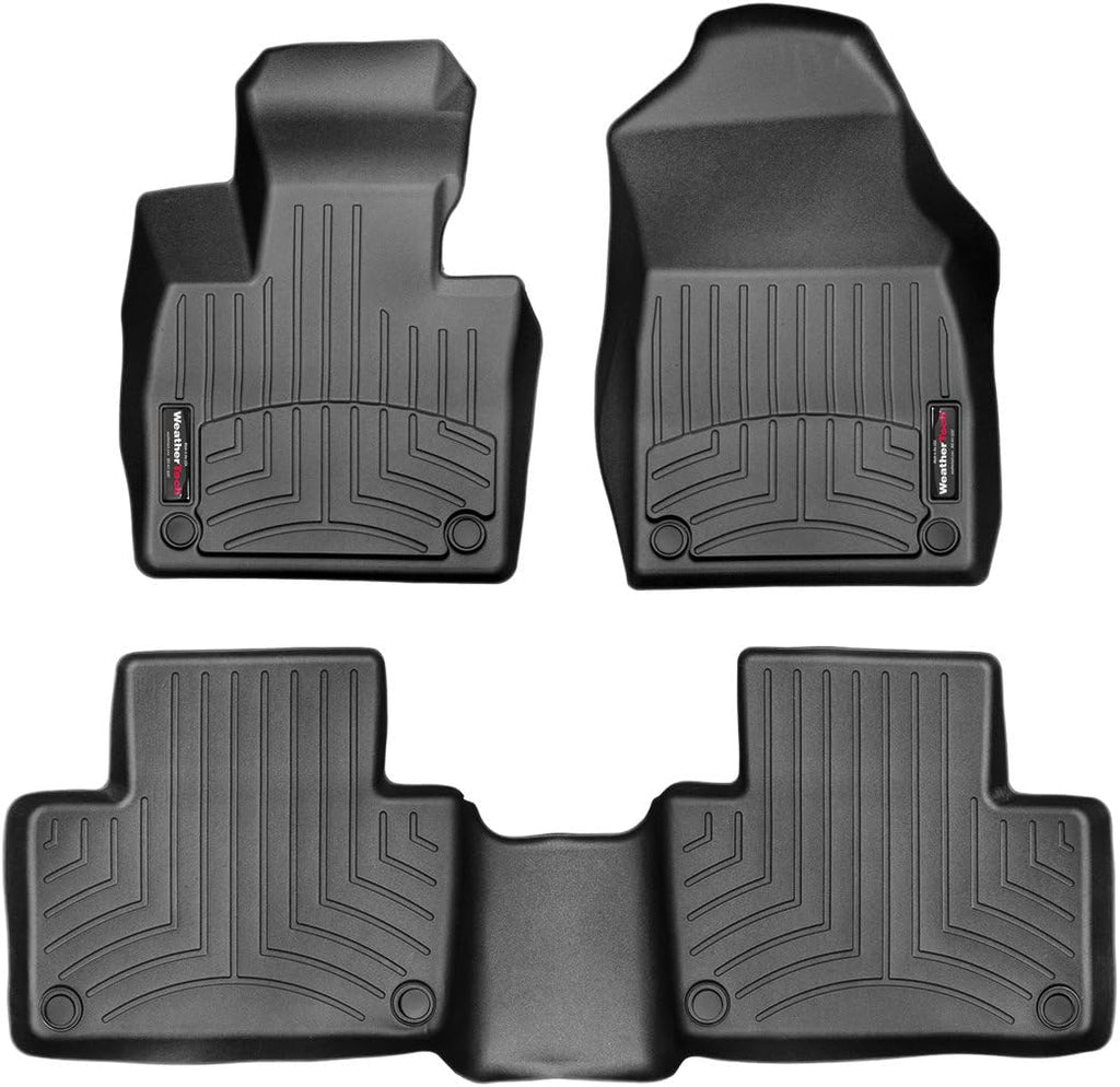 WeatherTech Custom Fit FloorLiners for Volvo XC90, XC90, XC90-1st & 2nd Row (44828-1-2), Black