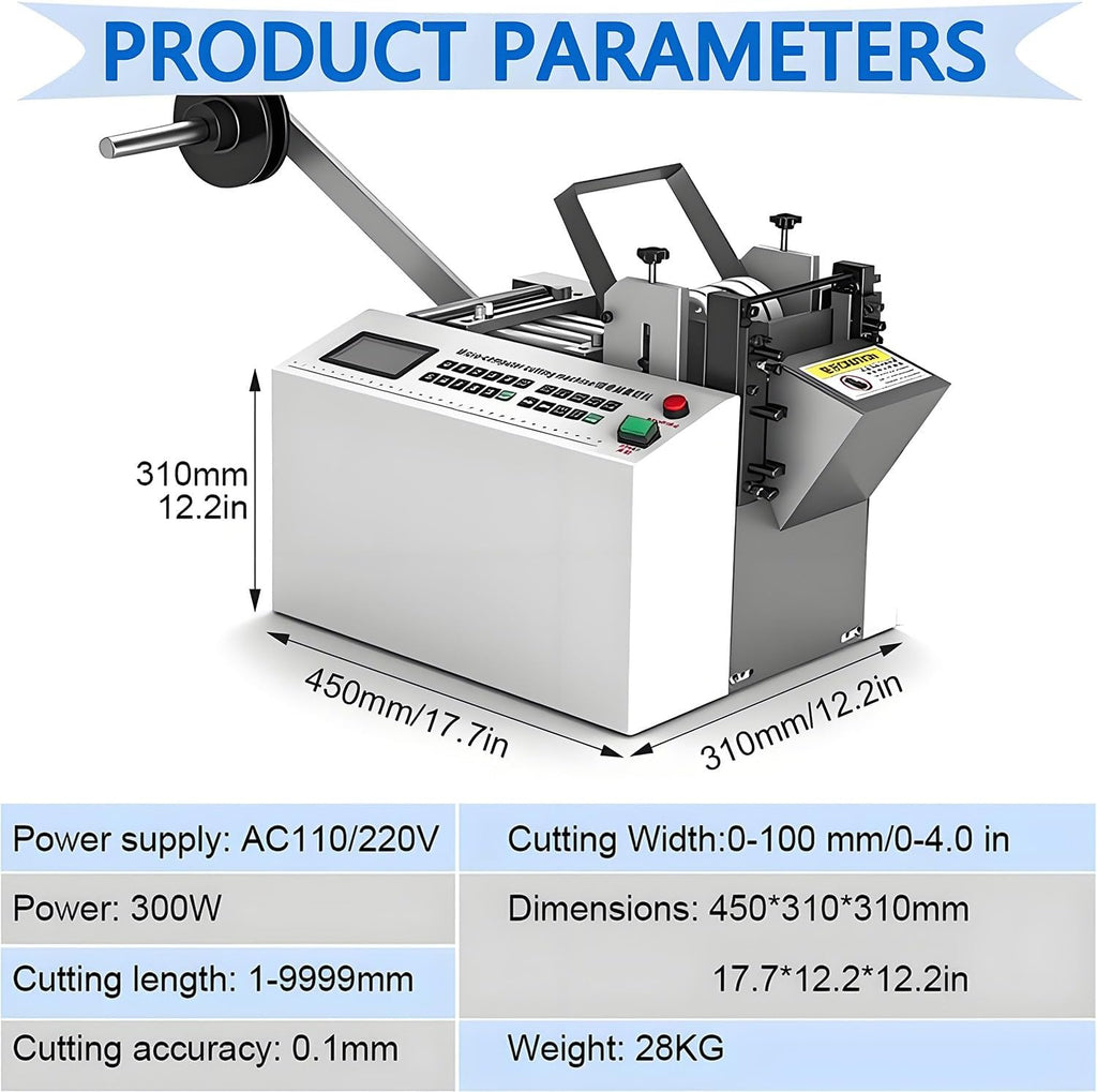 Fully Automatic Heat-Shrink Tube Micro-Computer Cutting Machine 300W Electric Tube Cable Pipe Cutter with Micro Computer Control, Cutting Accuracy 0.1Mm, for Sleeve Rubber/Plastic Tube