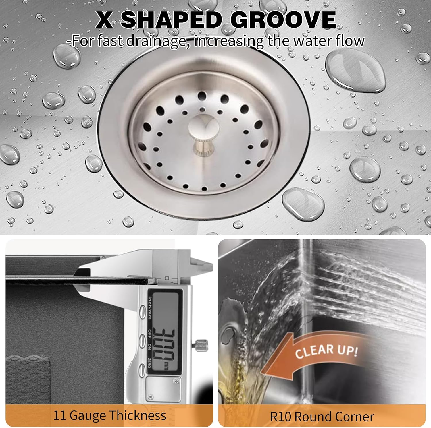 33'x19' Kitchen Sink Workstation - 50/50 Double Bowl Stainless Steel Undermount Kitchen Sink Built-in Ledge Drop In Workstation Sink For Placing/Sliding Accessories-Cutting Board,Drying Rack