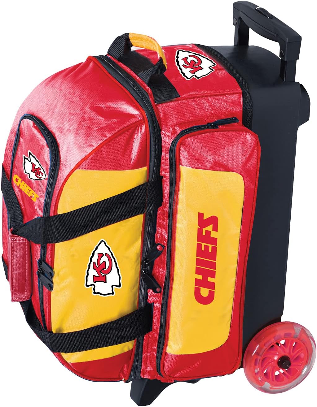 Strikeforce Bowling NFL Two Ball Bowling Roller Bag with Ball, Shoe and Accessory Pockets
