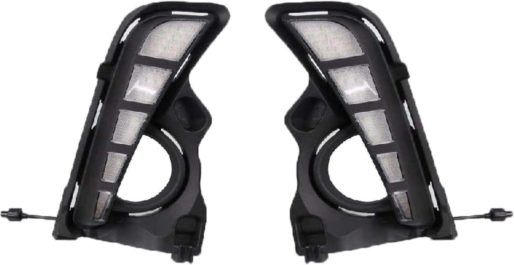 Fog Lights 2Pcs DRL Daytime Running Lamp For Highlander 2017-2019 White Yellow Driving Indicator Lights Car Accessories