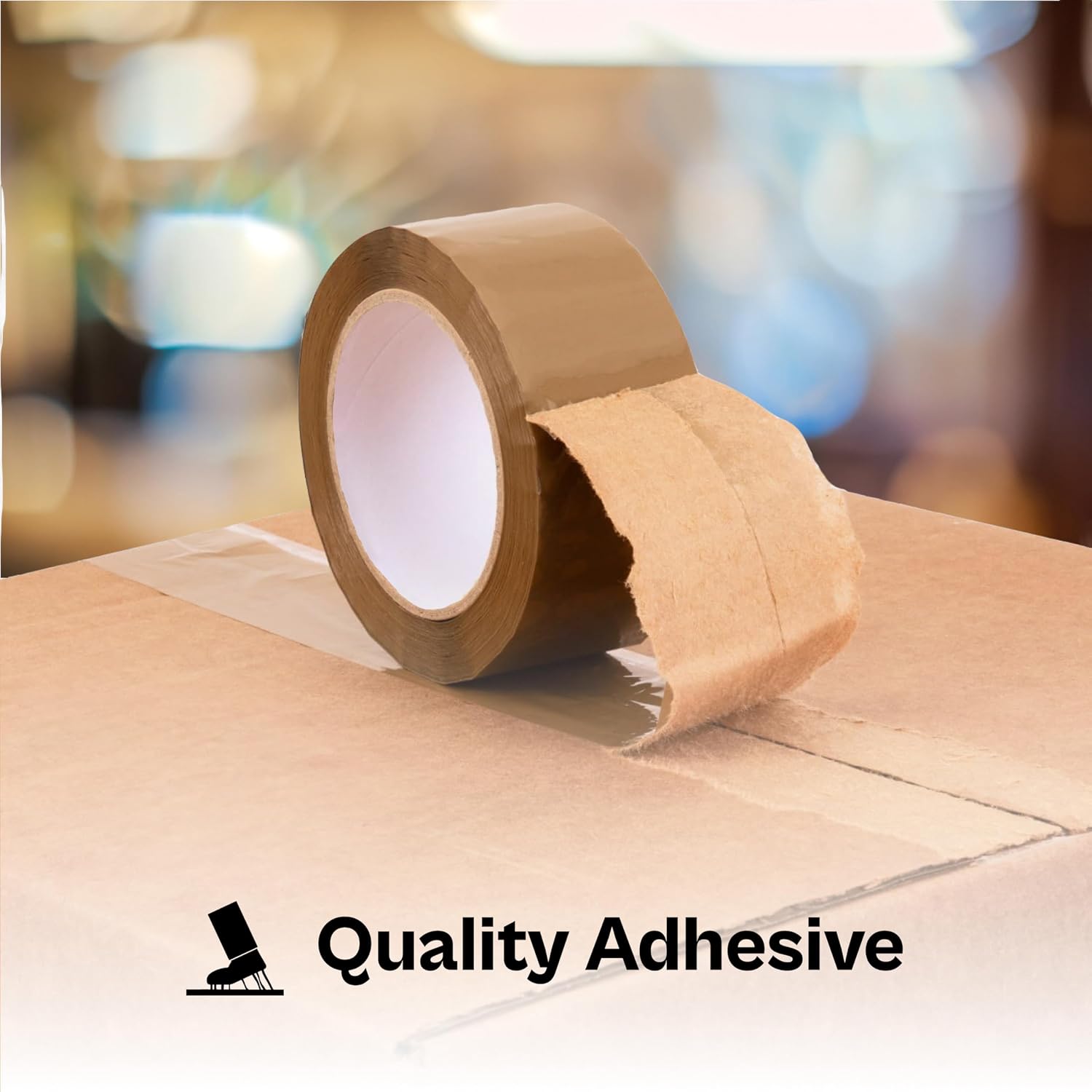 PSBM Brown Packing Tape, 36 Rolls 2.3 Mil 1.88 Inch 110 Yards Per Roll, Heavy Duty Tape for Packaging, Shipping, Moving & Sealing