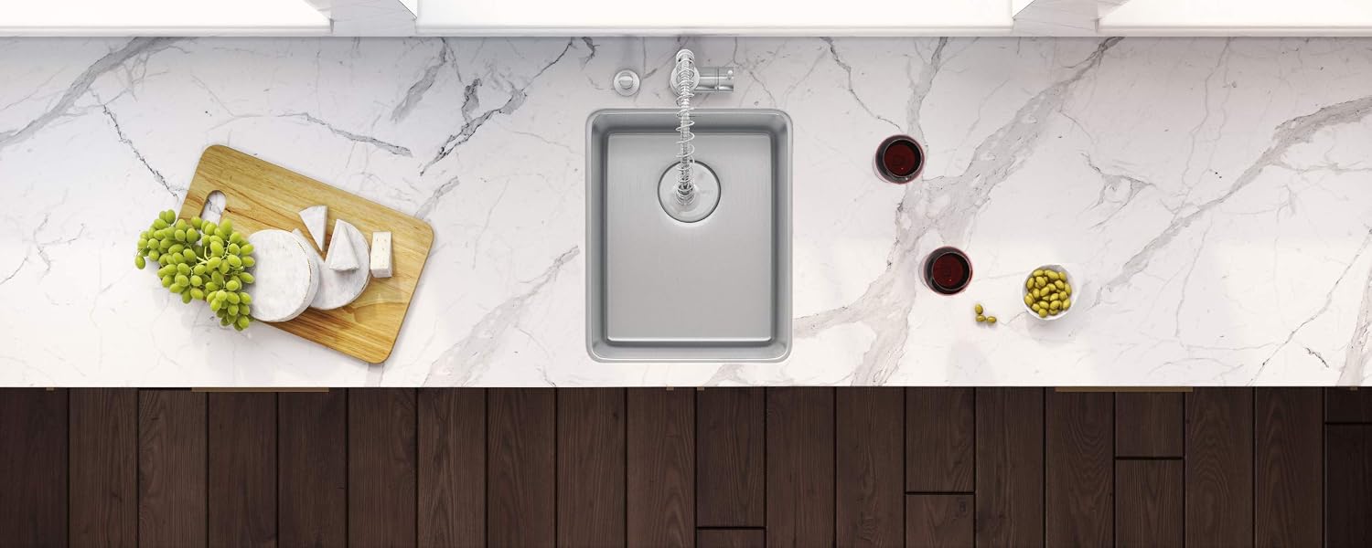 Ruvati 15-inch Undermount Bar Prep Kitchen Sink - 16 Gauge Stainless Steel Kitchen Sink Single Bowl with Brushed Finish hides scratches, Easy-to-Clean Undermount Sink - RVM5815