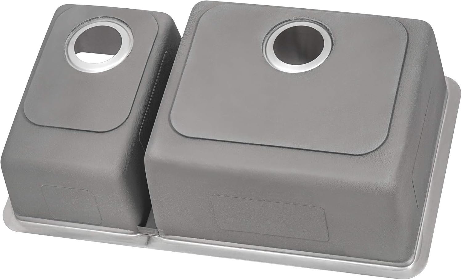 Ruvati 32-inch Undermount Kitchen Sink - 70/30 Double Bowl Kitchen Sink - 16 Gauge Stainless Steel Sinks with Brushed Finish hides scratches, Easy-to-Clean Undermount Sinks - RVM5300