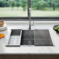 30 x 22 Drop-In Workstation Kitchen Sink – 16 Gauge Stainless Steel Topmount Sink, 10' Deep Single Bowl & 5 Accessories