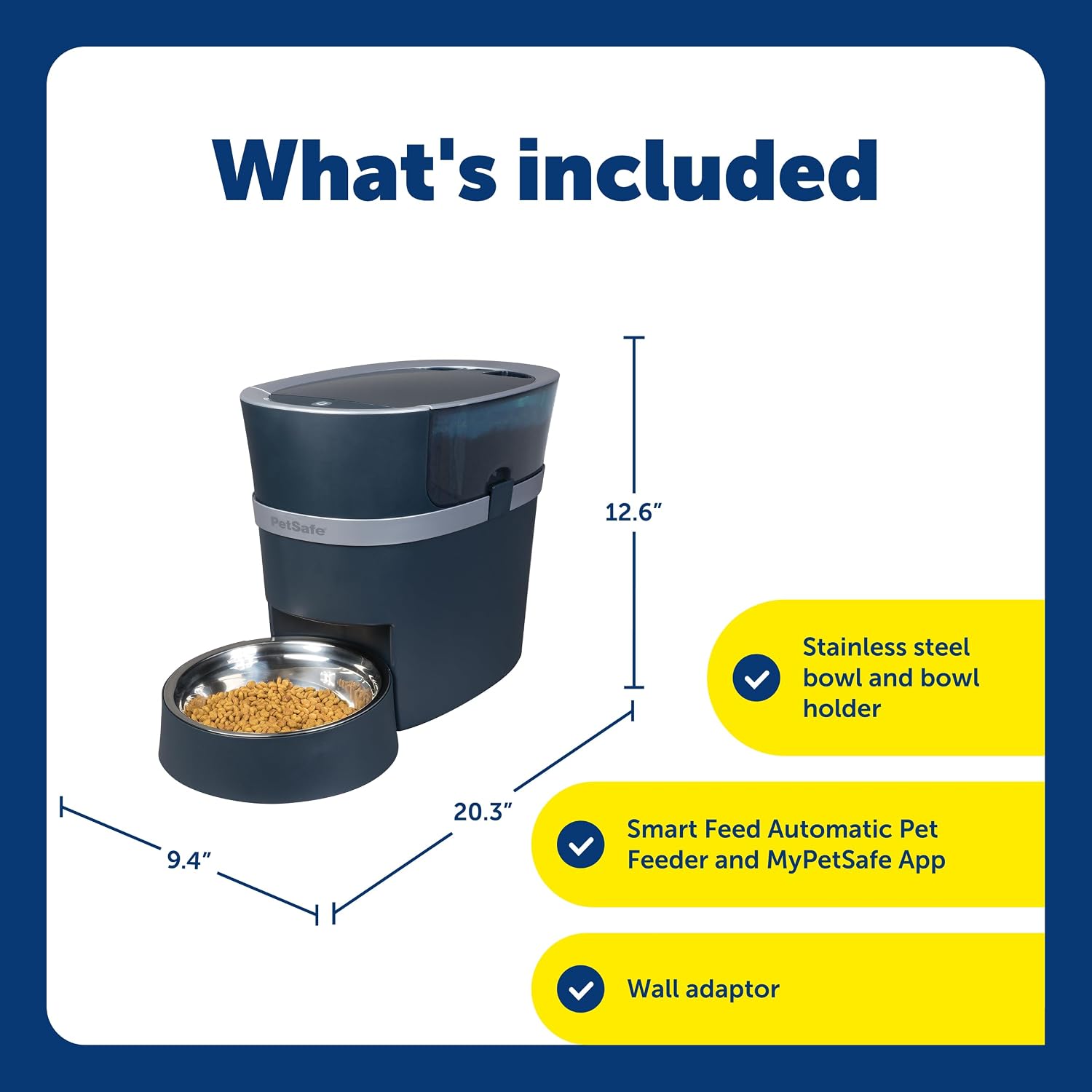 PetSafe Smart Feed, Electronic Pet Feeder for Cats & Dogs, 6L/24 Cup Capacity, Programmable Mealtimes, Alexa, Apple & Android Compatible, Backup Batteries Ensure Meal Delivery During Power Outage