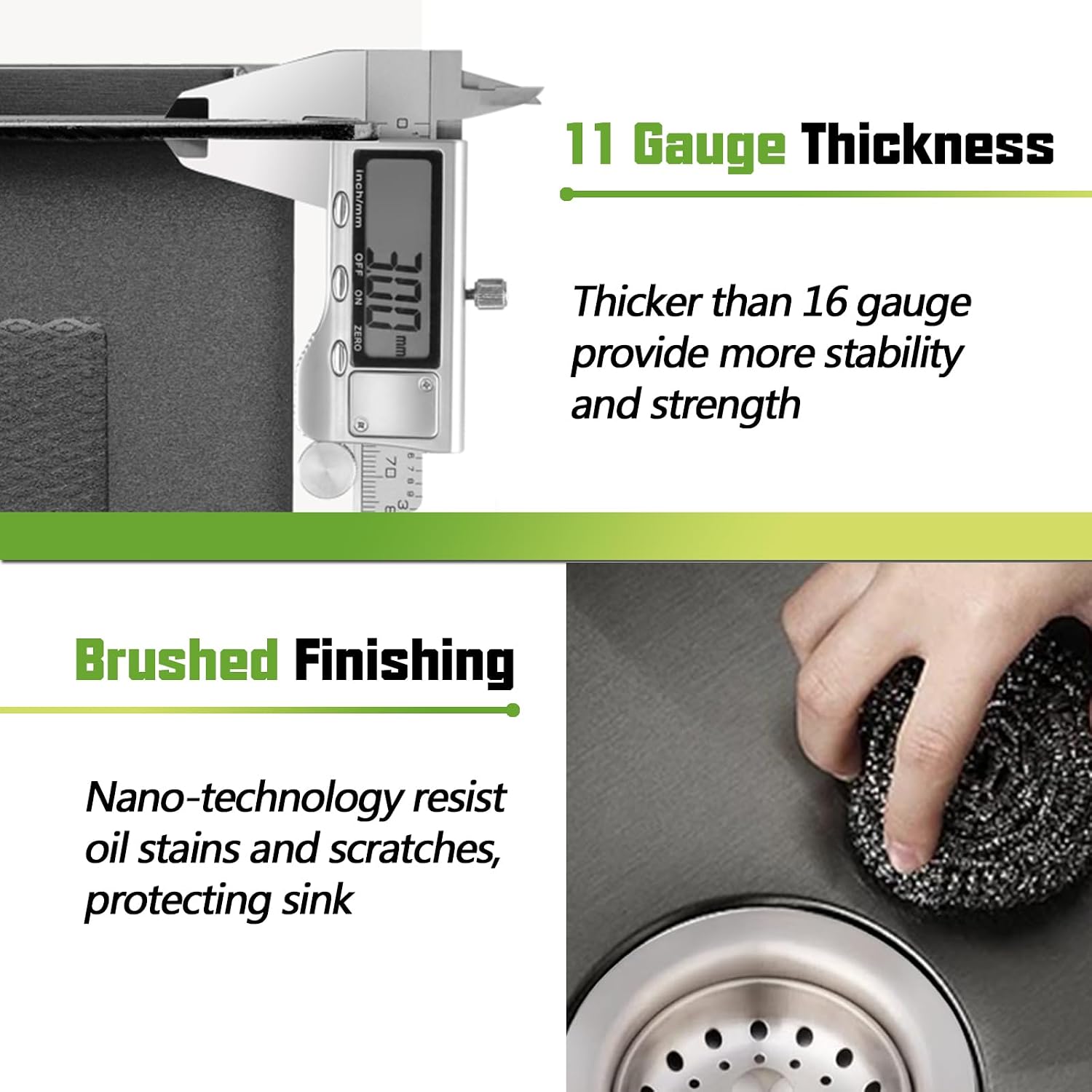 Black Kitchen Sink, 33x19 Inch Stainless Steel Drop In Modern Large Single Bowl Topmount Kitchen Sink Gift Combo-SS Grid,Silicon Mat, Drain Strainer Set Compatibility With Various Kitchen&Bar Styles