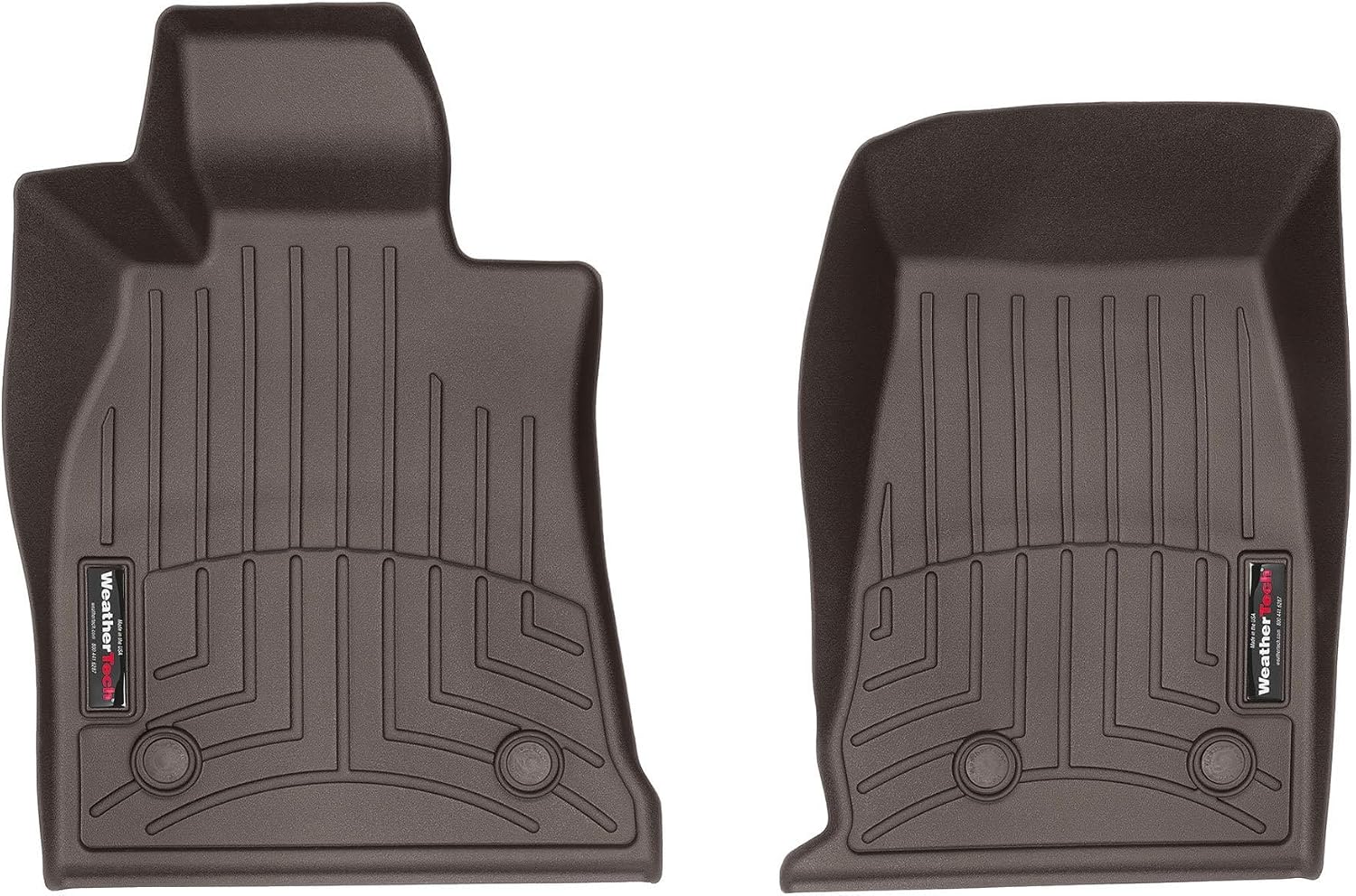 WeatherTech Custom Fit FloorLiners for Cadillac CT5-V Blackwing, CT5, CT5-V - 1st Row (4716101), Cocoa