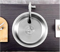 304 Stainless Steel Single Bowl Kitchen Sink, Drop-In/Undermount Workstation Sink With Drain, Handmade Small Wet Bar Sink For RV, Home, Office, Durable Washing Basin Pool(Silver,30x30x19cm)