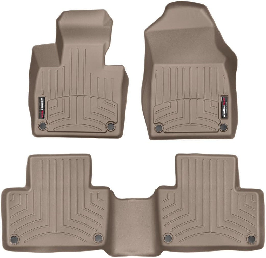 WeatherTech Custom Fit FloorLiners for Volvo XC90, XC90, XC90-1st & 2nd Row (45828-1-2), Tan