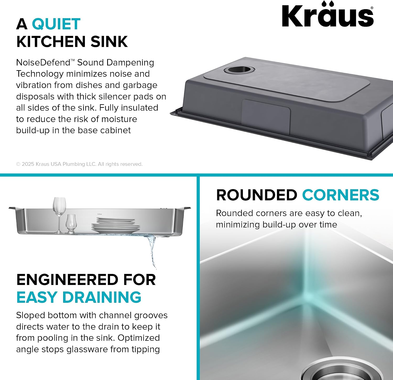 KRAUS Fairlane 33-inch ADA Compliant Drop In/Top Mount Single Bowl 18-Gauge Stainless Steel Kitchen Sink, KHT640-33-5.5