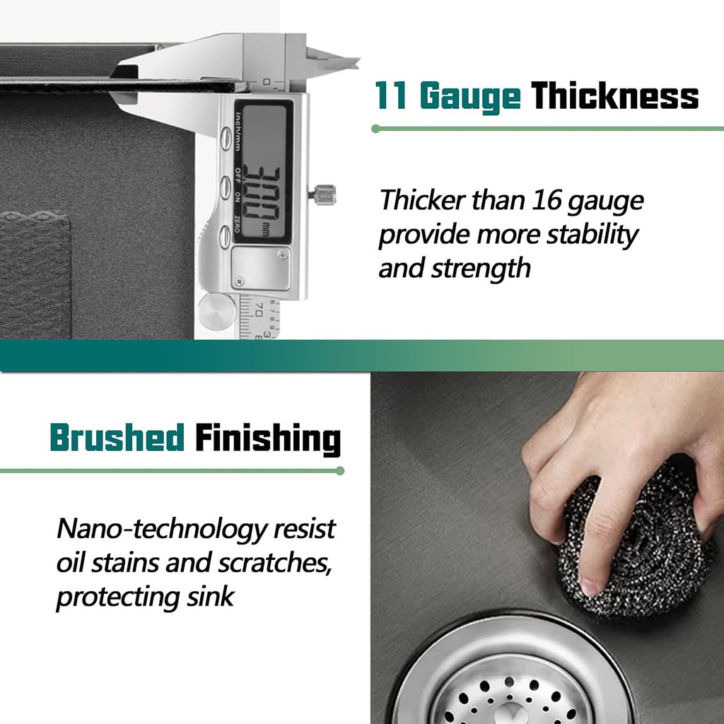 Black 50/50 Double Bowl Kitchen Workstation Sink, 33'x22' Stainless Steel Drop In Kitchen Sink Easy To Multitasking With Cutting Board,Drying Rack,Silicon Mat,Sink Grid And Drain Assembly