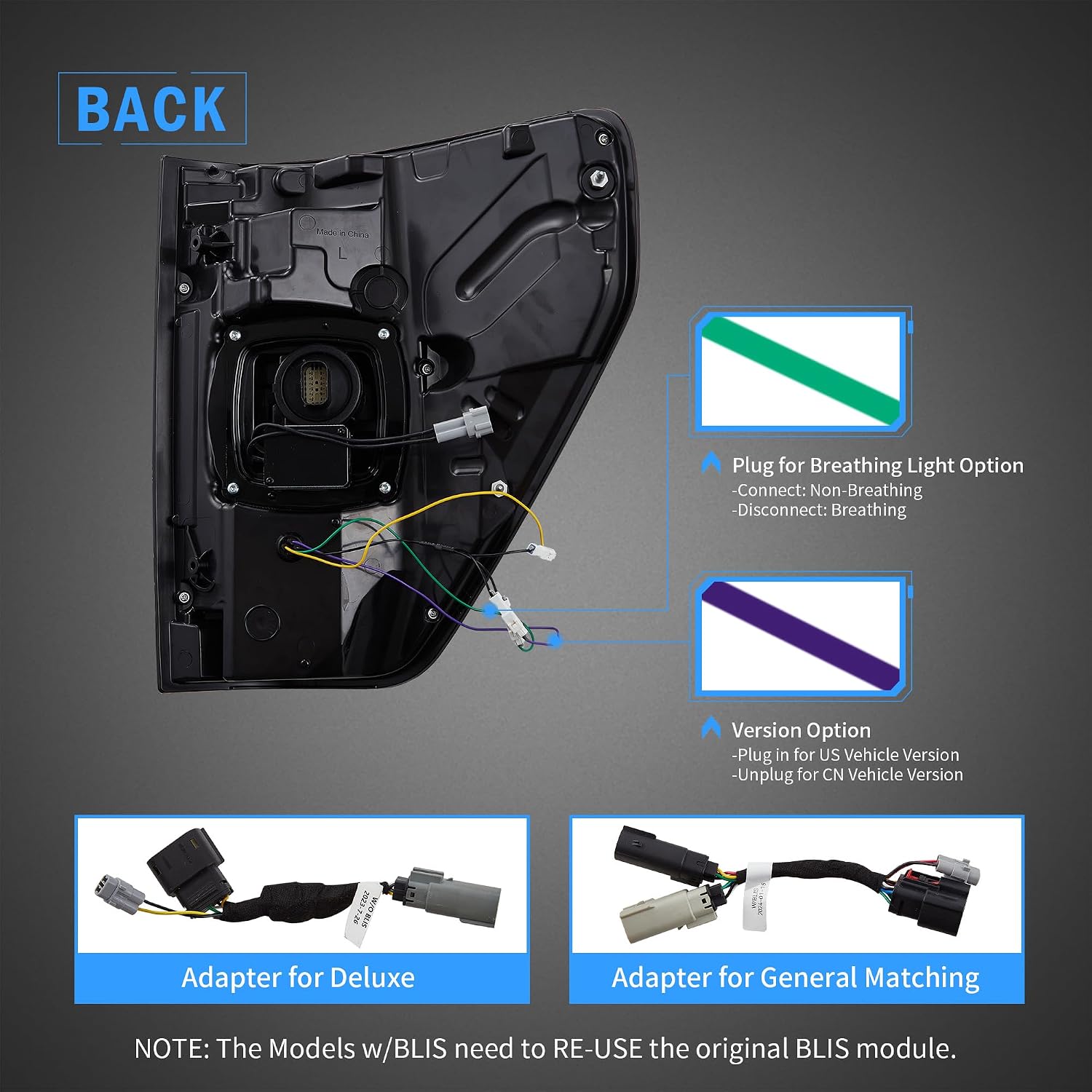VLAND Led Tail Lights Compatible with 14th Gen Ford F150 2021-2023, Rear Lights w/Dynamic Animation Indicator (Smoke)