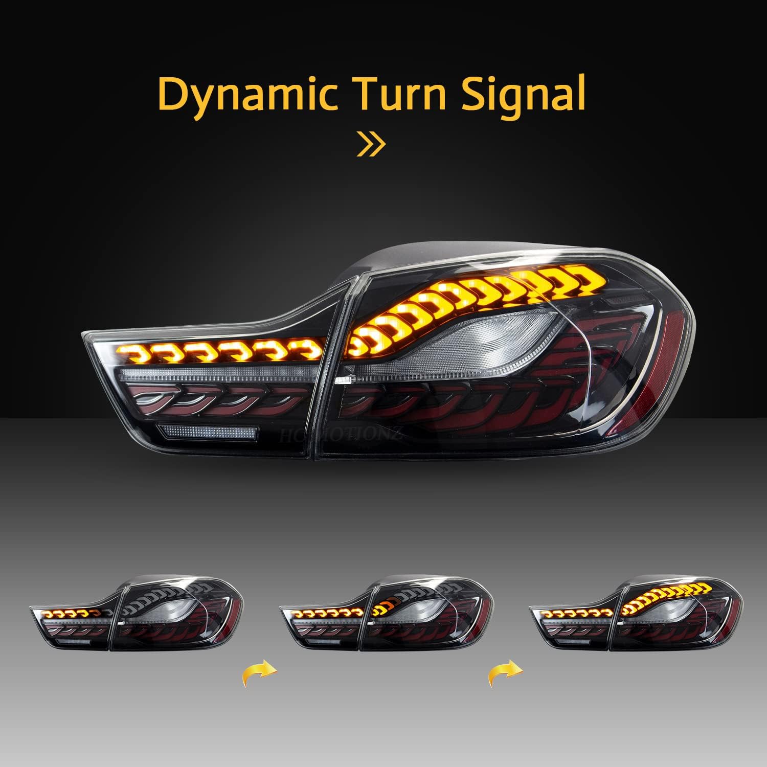 HCmotion Tail Lights For BMW 4 Series M4 F32 F33 F82 F36 F82 F83 Sedan/Convertible/Coupe 2014-2020, Rear Lamps With Start-up Animation & Sequential Indicator (Clear)