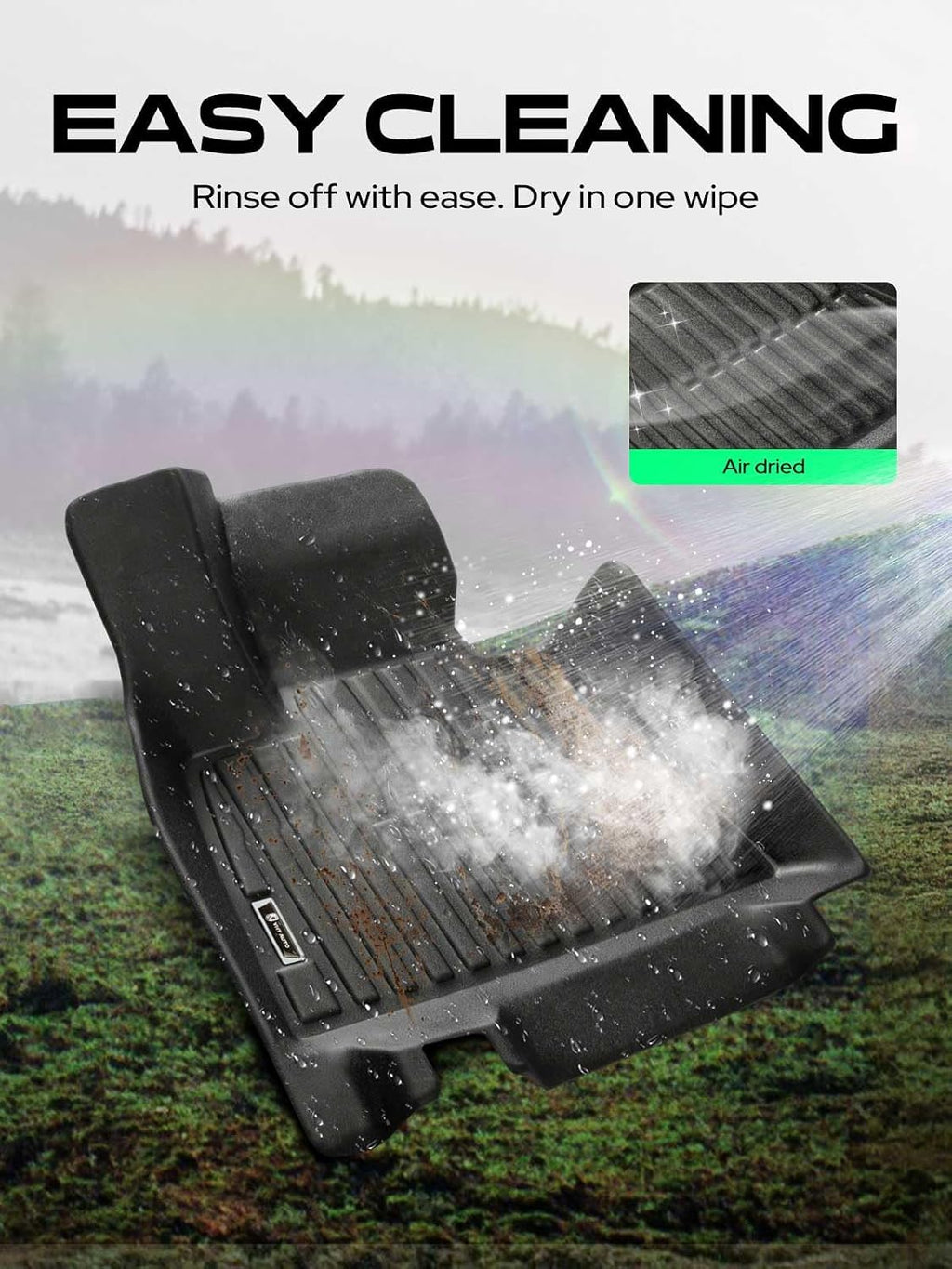 YHTAUTO Floor Mats Fit 2019-2026 BMW X5 G05 5-Passenger, TPE All Weather Car Mats Waterproof Anti-Slip Odorless Floor Liner, Interior Car Accessories Front & 2nd Row Liner