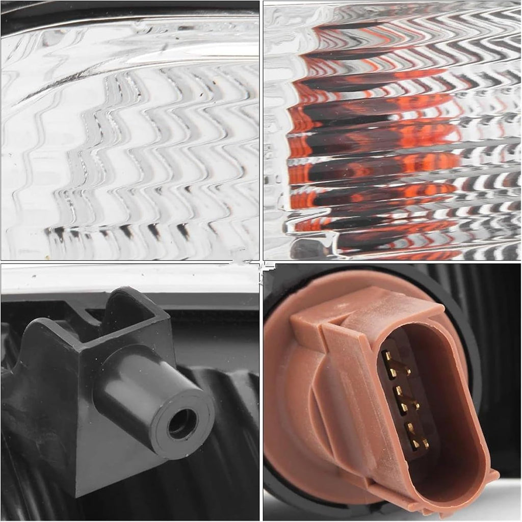 Car Front Bumper Corner Turn Signal Lights For Mustang 2015 2016 2017 Headlights Indicator Lamp With Bulbs Led Side Wing Rearview Mirror