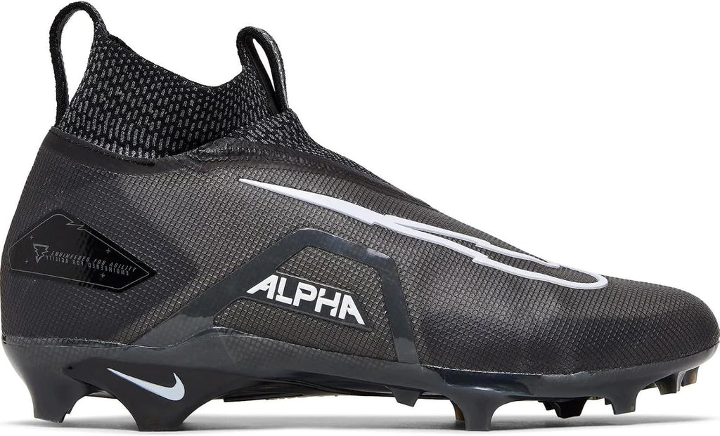 Nike Alpha Menace Elite 3 CT6648-010 Black-Iron Grey-White Men's Football Cleats 13 US